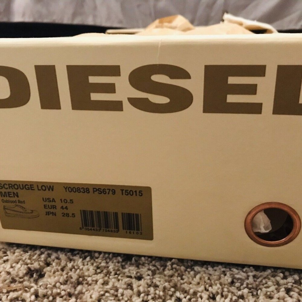 Diesel Scrouge Low - Oxblood Wing Tip 10.5 US - NEW W/ BOX! - Picture 9 of 9